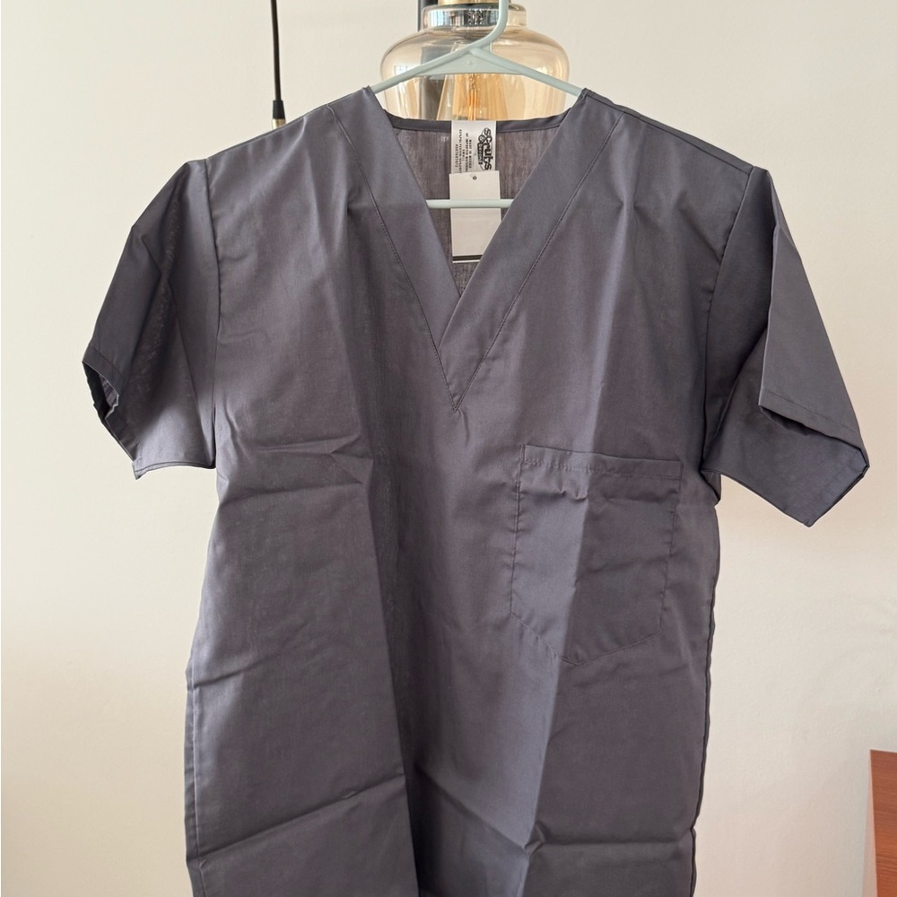 Scrubs & Beyond Gray V-Neck Scrub Top